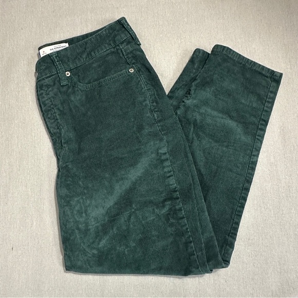 Old Navy 8P High Rise OG Straight green corduroy pants, Secret Smooth Pockets - Picture 1 of 7